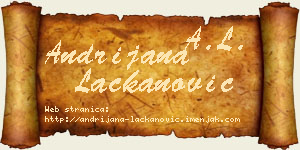 Andrijana Lackanović vizit kartica